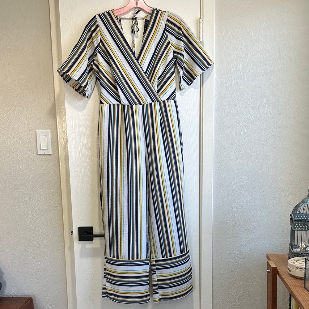 Trixxi Multicolor Striped Maxi Jumpsuit